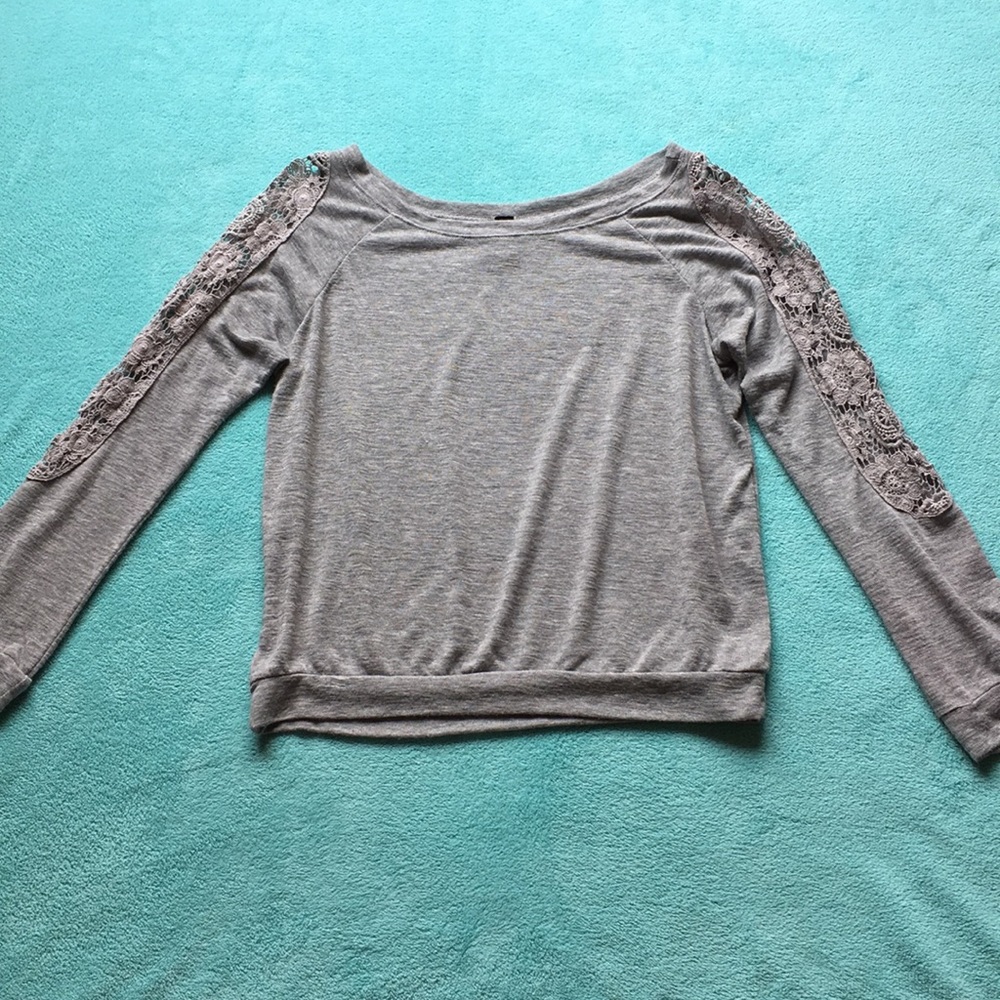 Windsor 3/4 Sleeve Crochet Detail Shirt Size L